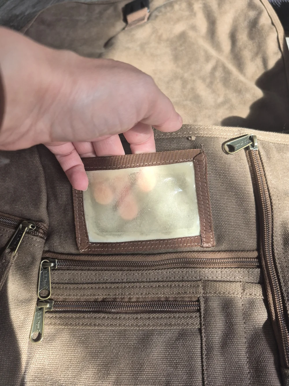 L.L. Bean Brown Canvas Messenger Bag